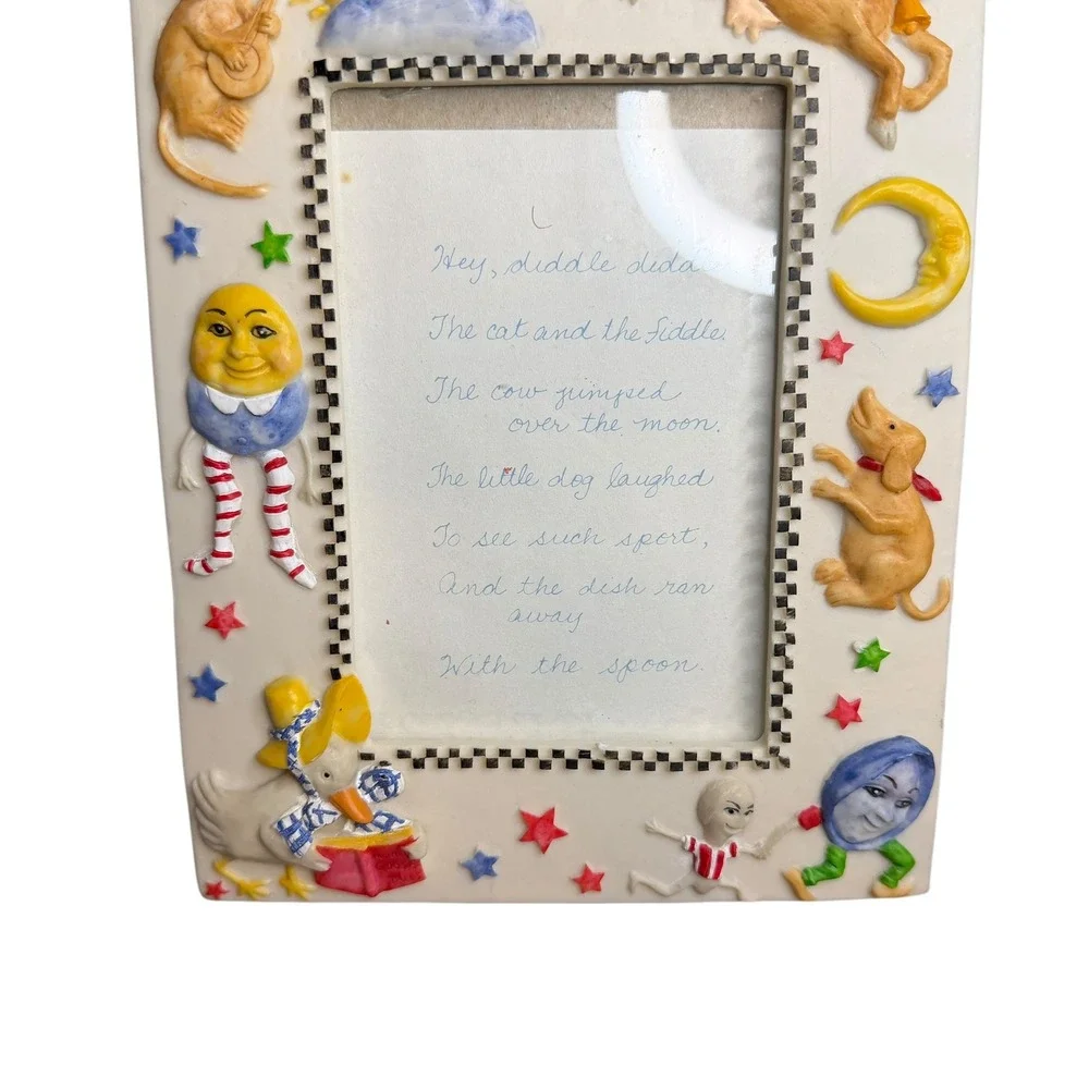 Nursery Rhyme Photo Frame Hey Diddle Diddle Cat Cow Dog Humpty‎ Dumpty Decor